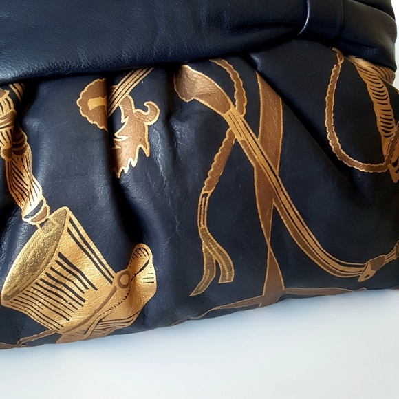 Vintage Park Avenue Equestrian Leather Handbag Bag - Picture 4 of 8